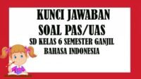 Kisi-kisi dan KUNCI JAWABAN Soal Latihan Penilaian Akhir Semester PAS / UAS Kelas 6 SD Mapel Bahasa Indonesia Semester 1