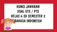 Kunci Jawaban dan SOAL UTS Kelas 6 SD Bahasa Indonesia Semester 2 Tahun 2021 Pilihan Ganda dan Essay