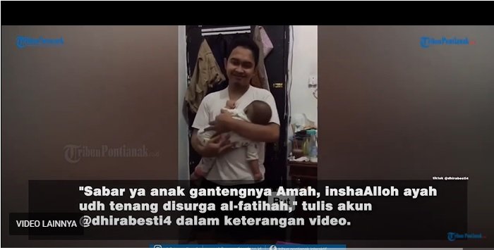 Air Mata Menetes Nonton Video Balita Pandangi Foto Ayahnya Yang Telah Meninggal di Buku Yasin