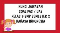 KUNCI JAWABAN USBN SMP Bahasa Indonesia Tahun 2021 Latihan Soal Ujian Sekolah Pilihan Ganda dan Essay