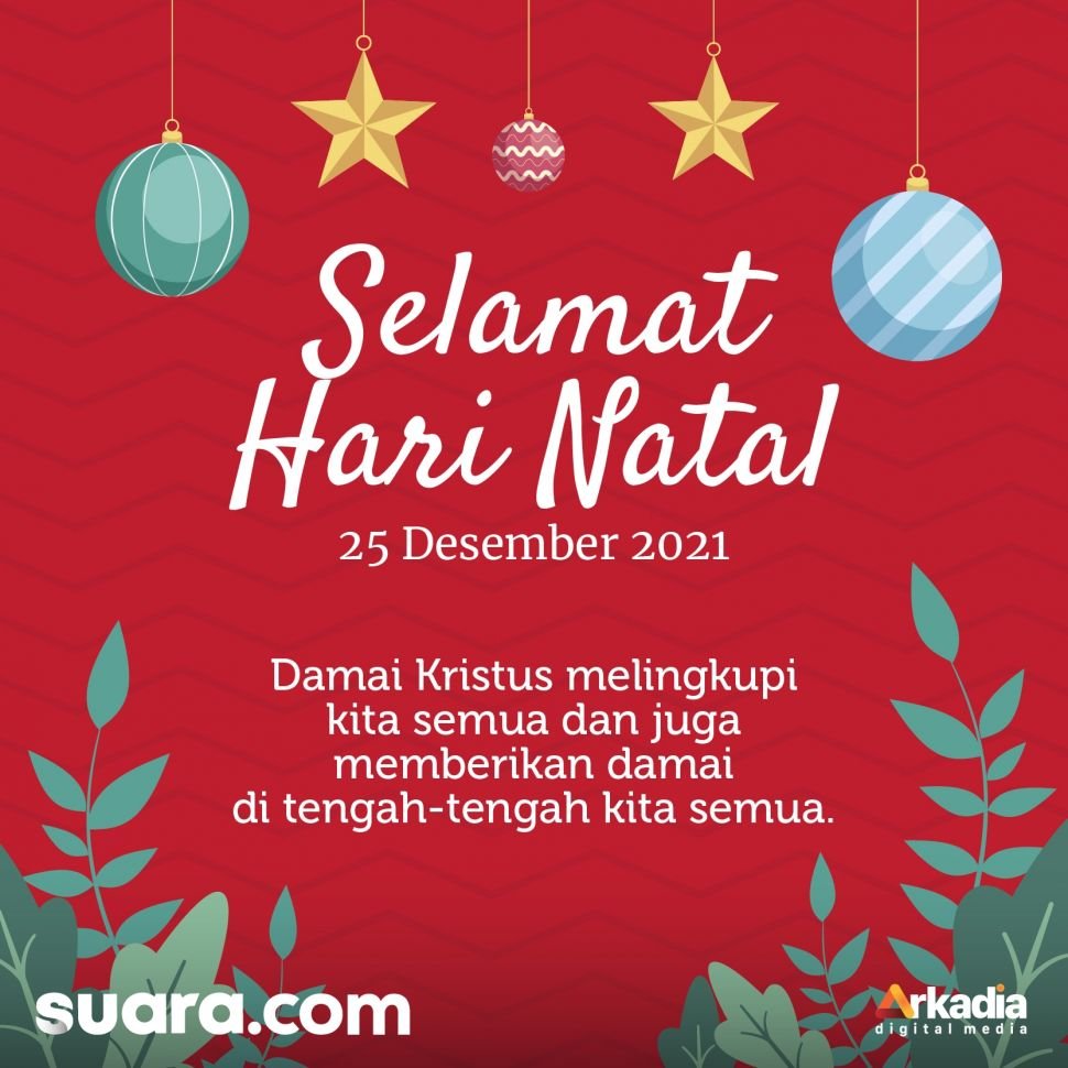 Kartu Ucapan Natal 2021 Bisa Download Gratis dari Suara.com, ucapan selamat hari natal (Suara.com)