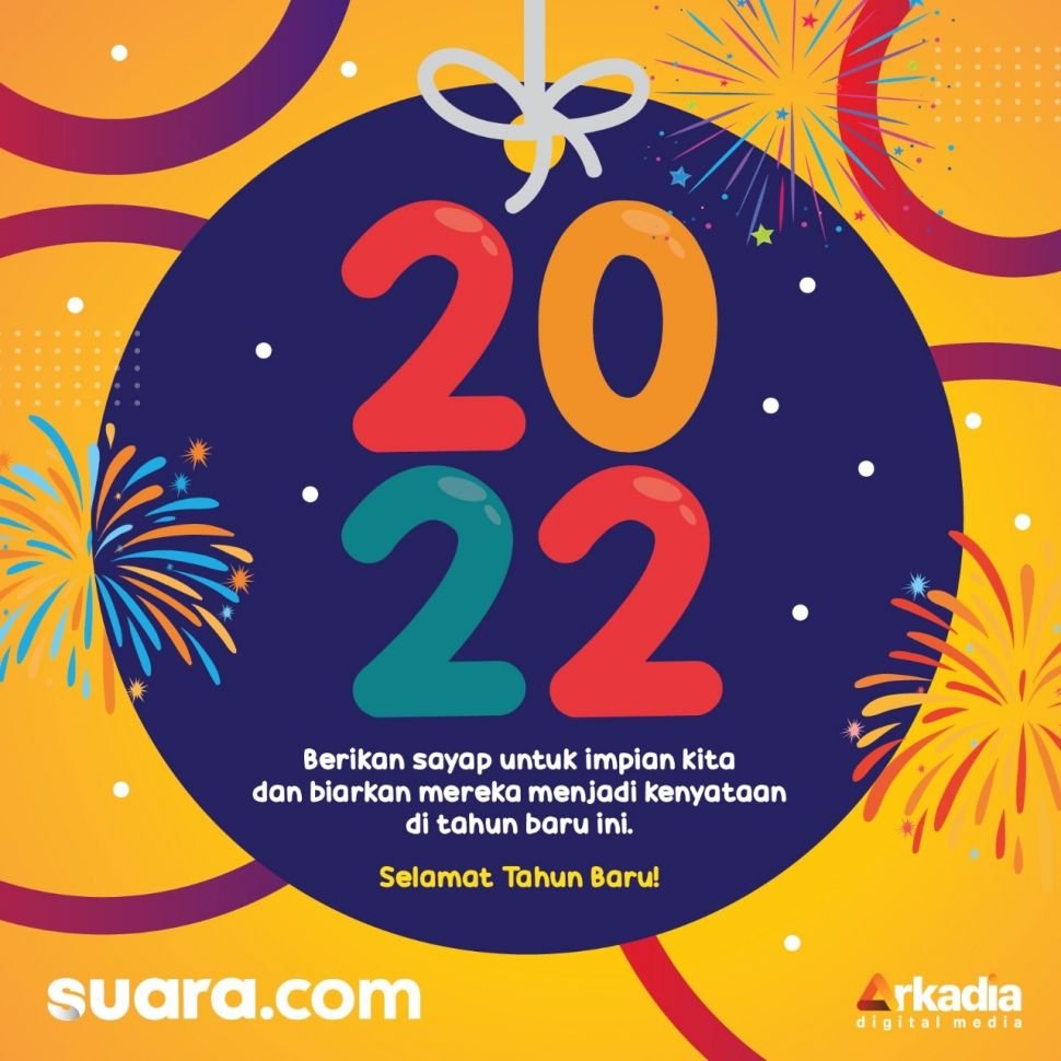 Gambar Ucapan Tahun Baru 2022, Selamat Tahun Baru (Suara.com)