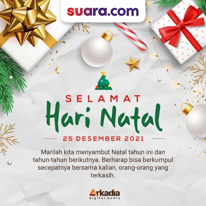 Kartu Ucapan Natal 2021 Bisa Download Gratis dari Suara.com, Selamat Hari Natal 2021 (Suara.com)