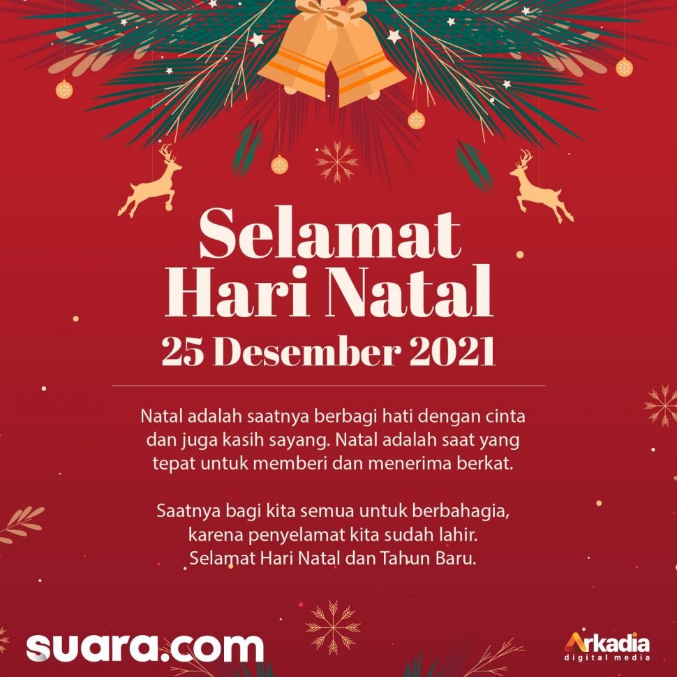 Kartu Ucapan Natal 2021 Bisa Download Gratis dari Suara.com, Selamat Hari Natal 2021 (Suara.com)