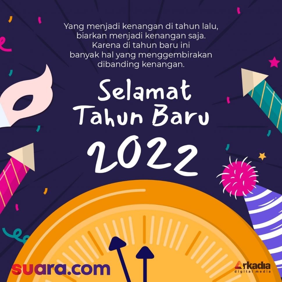 Gambar Ucapan Tahun Baru 2022, Selamat Tahun Baru (Suara.com)
