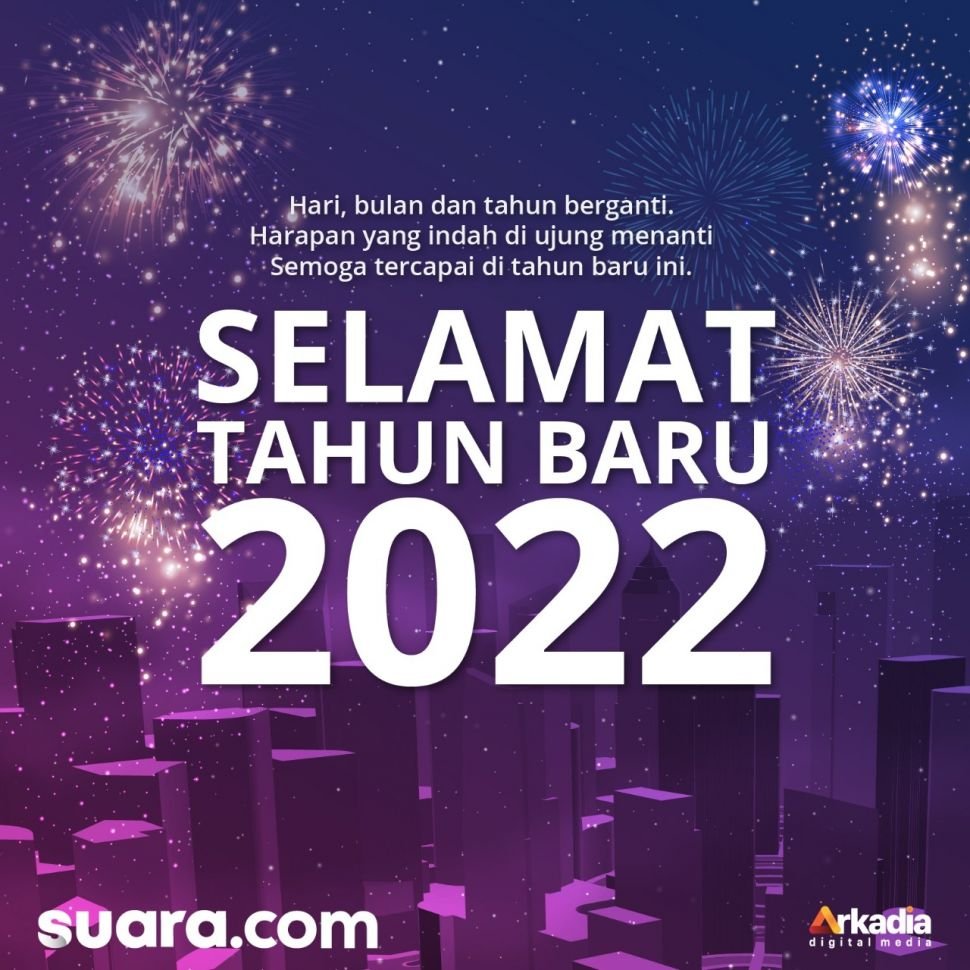 Gambar Ucapan Tahun Baru 2022, Selamat Tahun Baru (Suara.com)