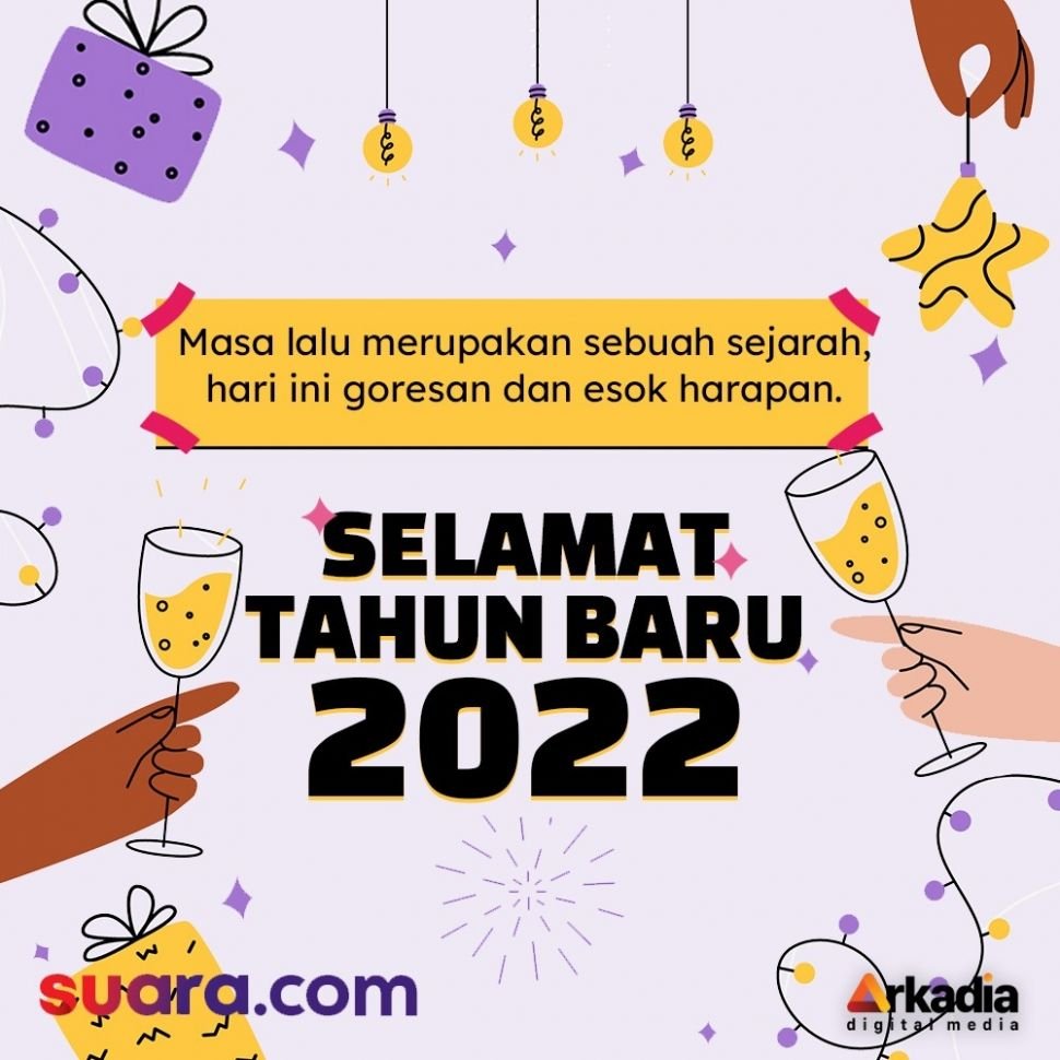 Gambar Ucapan Tahun Baru 2022, Selamat Tahun Baru (Suara.com)