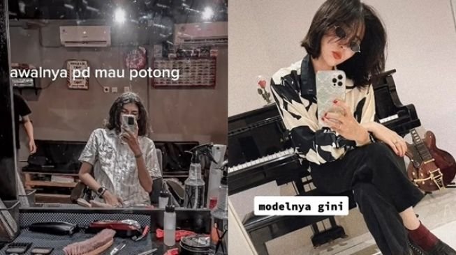 Cowok Ingin Potong Rambut Mirip Isyana Sarasvati, Hasilnya Malah Bikin Nangis di Pojokan (TikTok)