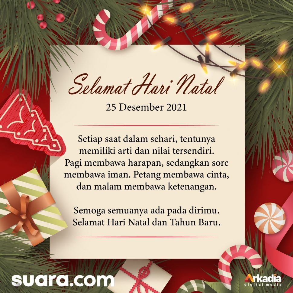 Kartu Ucapan Natal 2021 Bisa Download Gratis dari Suara.com, ucapan natal menyentuh hati (Suara.com)