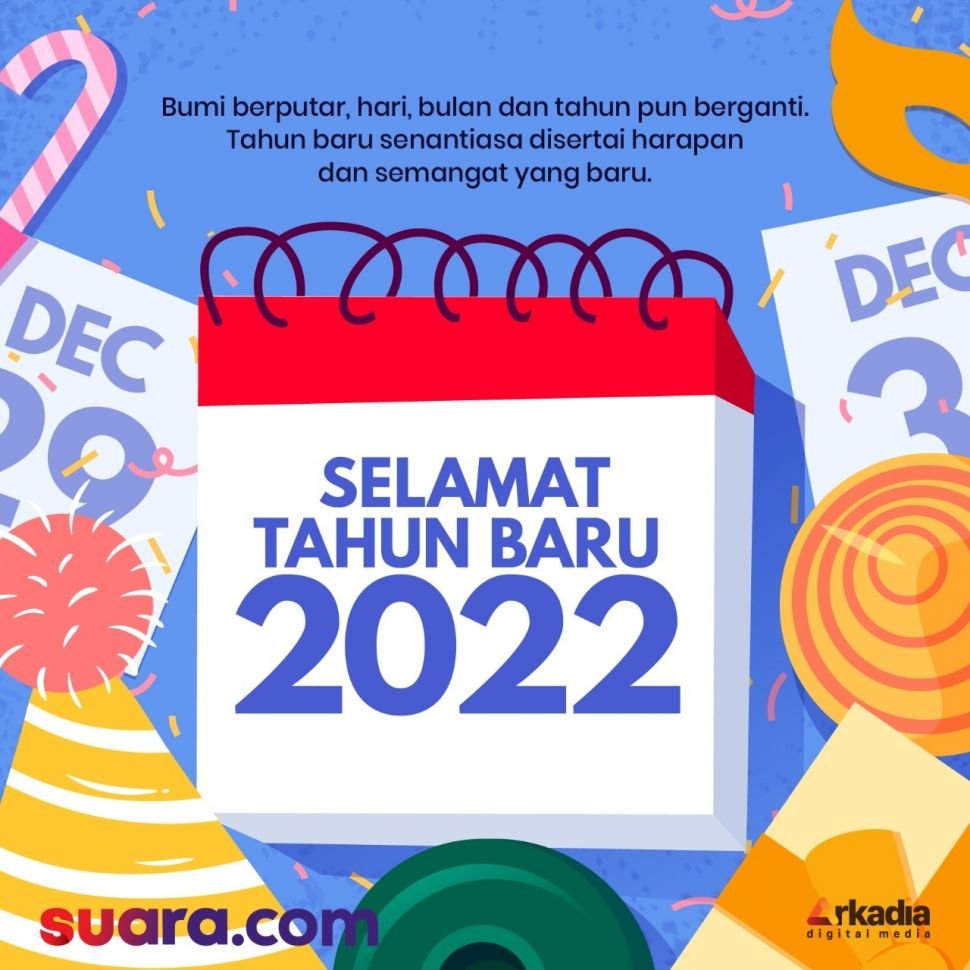 Gambar Ucapan Tahun Baru 2022, Selamat Tahun Baru (Suara.com)