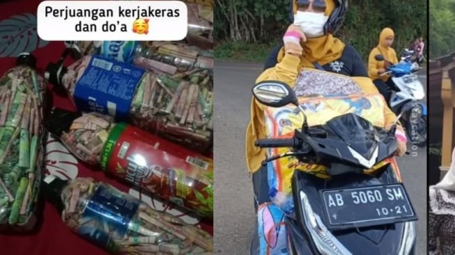 Nabung 3 tahun di botol dapat mobil (tiktok.com/@yogyastaycation)