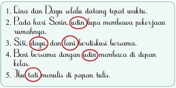 Lingkari nama orang yang tidak menggunakan huruf kapital