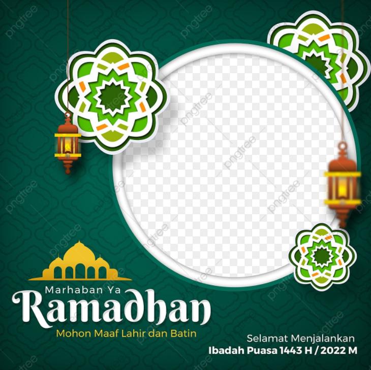 Template Twibbon Marhaban Ya Ramadhan 2022 PNG