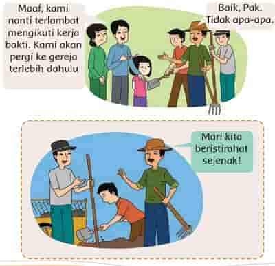 Sikap apakah yang sesuai dengan pengamalan sila pertama Pancasila pada bacaan dan gambar tersebut
