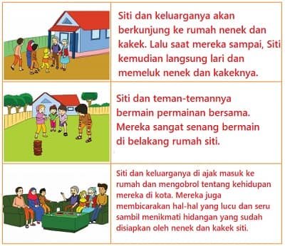 Buatlah cerita sederhana berdasarkan gambar berikut