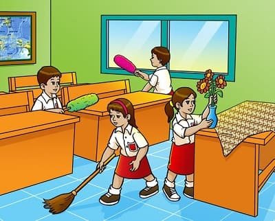 Gambarlah suasana budaya kerukunan di sekolahmu