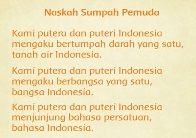 Naskah Teks Sumpah Pemuda