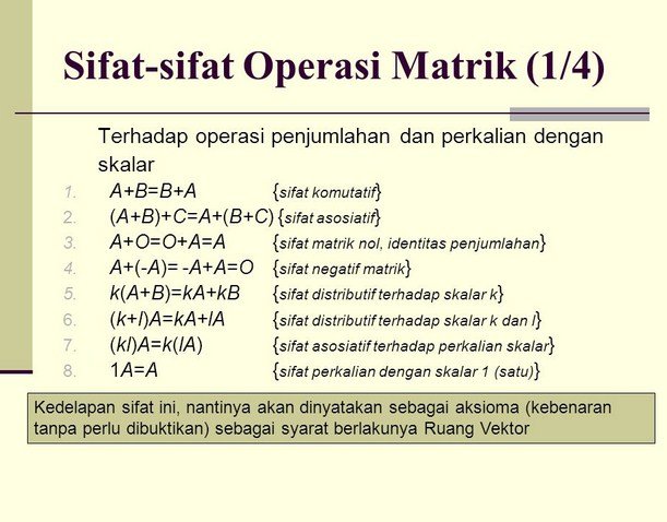 Sifat-Sifat Perkalian Matriks