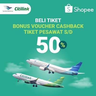 Cara Beli Tiket Pesawat Pakai Shopee