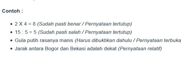 Contoh Pernyataan