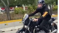 Mario Dandy naik moge Harley Davidson (TikTok)