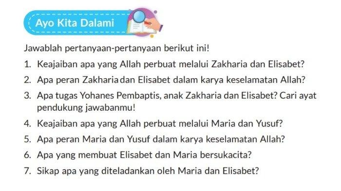 Ayo Kita Dalami Kunci Jawaban Kelas 5 Pendidikan Agama Katolik Kurikulum Merdeka Bab 3 Halaman 76