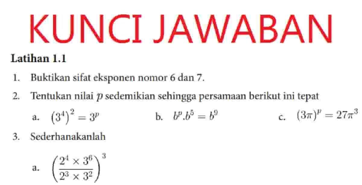 tentukan nilai p sedemikian sehingga persamaan berikut ini tepat