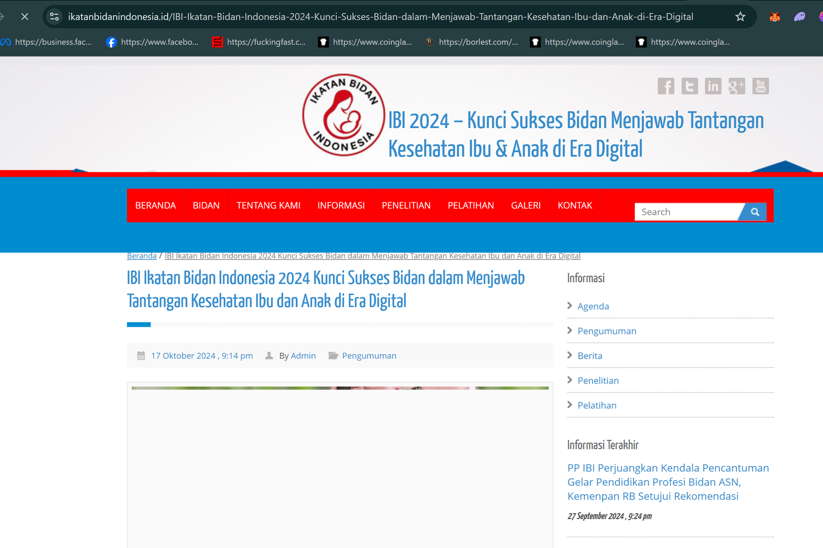 tampilan website https://pusatibi.or.id